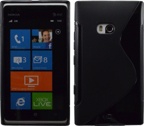 Силиконов гръб ТПУ S-Case за Nokia Lumia 900 черен